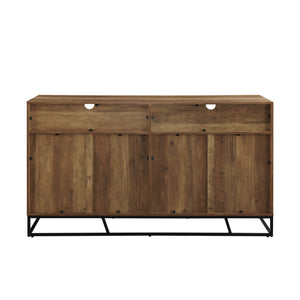 58" Angled Door Sideboard Reclaimed Barnwood