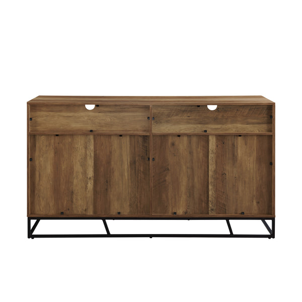 58" Angled Door Sideboard Reclaimed Barnwood