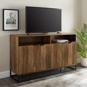 58" Angled Door Sideboard Reclaimed Barnwood