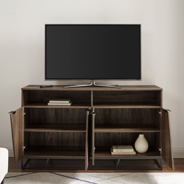 BU58IAN4DRO - 58" Angled Door Sideboard Dark Walnut