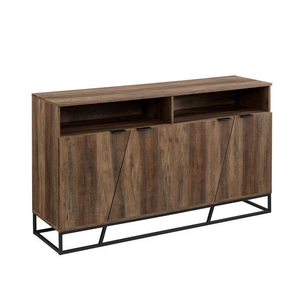 58" Angled Door Sideboard Reclaimed Barnwood