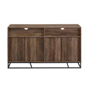 58" Angled Door Sideboard Reclaimed Barnwood