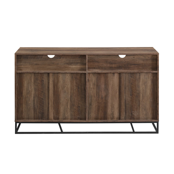 58" Angled Door Sideboard Reclaimed Barnwood