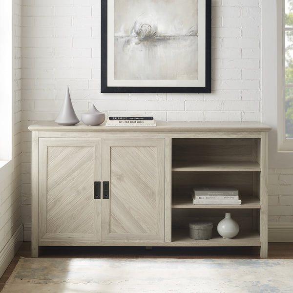 Mila 58" 2 Door Angled Groove Sideboard