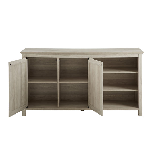 Mila 58" 2 Door Angled Groove Sideboard
