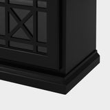 60" Tiered Fretwork Sideboard - Black