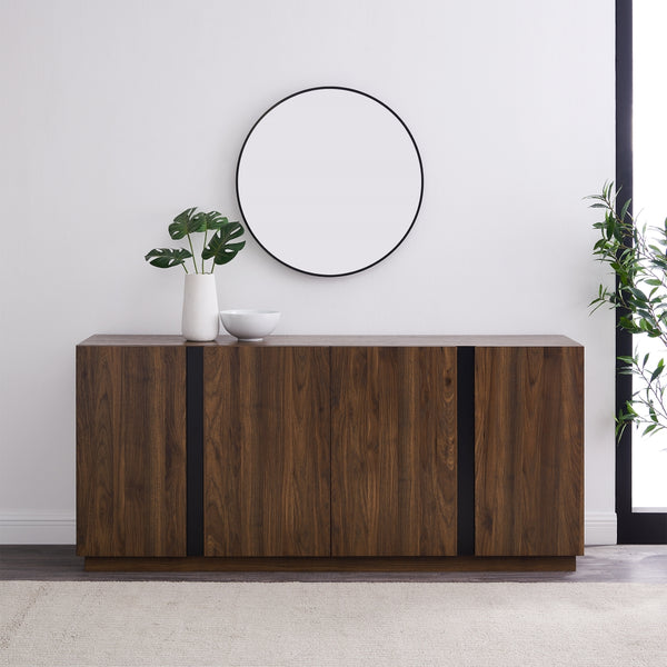 Walker Edison Contemporary Minimalist 4-Door Sideboard XIIXR BU70KCSBDW