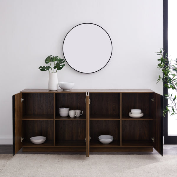 Walker Edison Contemporary Minimalist 4-Door Sideboard XIIXR BU70KCSBDW