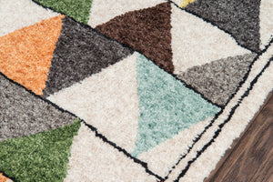 Momeni Novogratz Bungalow BUN-1 Table Tufted Modern Geometric Indoor Area Rug Multi 9' x 12' BUNGLBUN-1MTI90C0