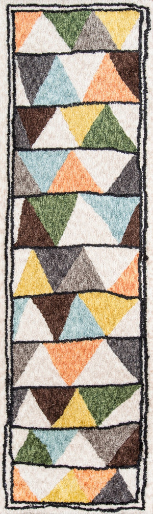 Momeni Novogratz Bungalow BUN-1 Table Tufted Modern Geometric Indoor Area Rug Multi 9' x 12' BUNGLBUN-1MTI90C0