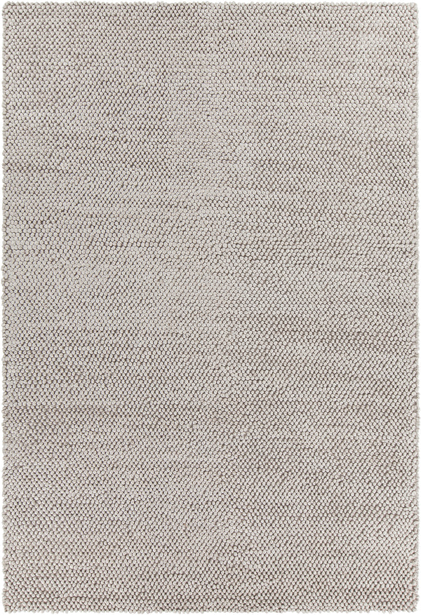 Chandra Rugs Burton 65% Wool + 35% Viscose Hand-Woven Contemporary Rug Silver 9' x 13'