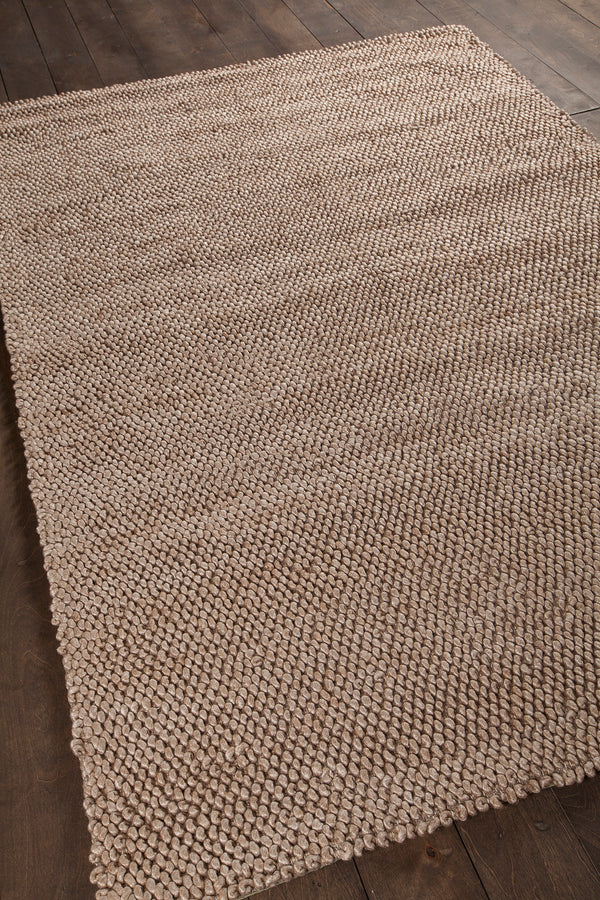 Chandra Rugs Burton 65% Wool + 35% Viscose Hand-Woven Contemporary Rug Tan 9' x 13'