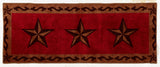 HiEnd Accents 3-Star Scroll Motif Rug BW2010-TS-RD Red, Brown 100% acrylic with anti-slip latex backing 24x60x0.3