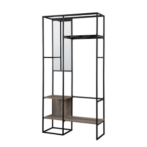 Walker Edison Bryant Contemporary/Modern 70" Modern Hall Tree with Mirror BYTL6KGW