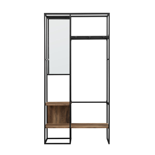 Walker Edison Bryant Contemporary/Modern 70" Modern Hall Tree with Mirror BYTL6KRO