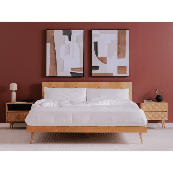 Moe's Home O2 King Bed Light Golden BZ-1131-21