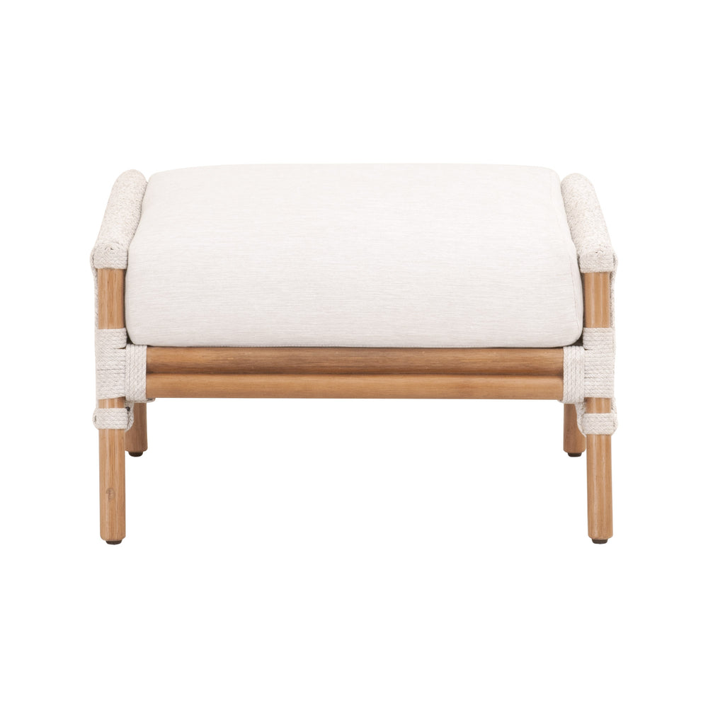 Essentials for Living Woven Bacara Footstool 6822FS.WHT/WHT/NR