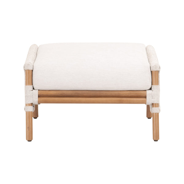 Essentials for Living Woven Bacara Footstool 6822FS.WHT/WHT/NR