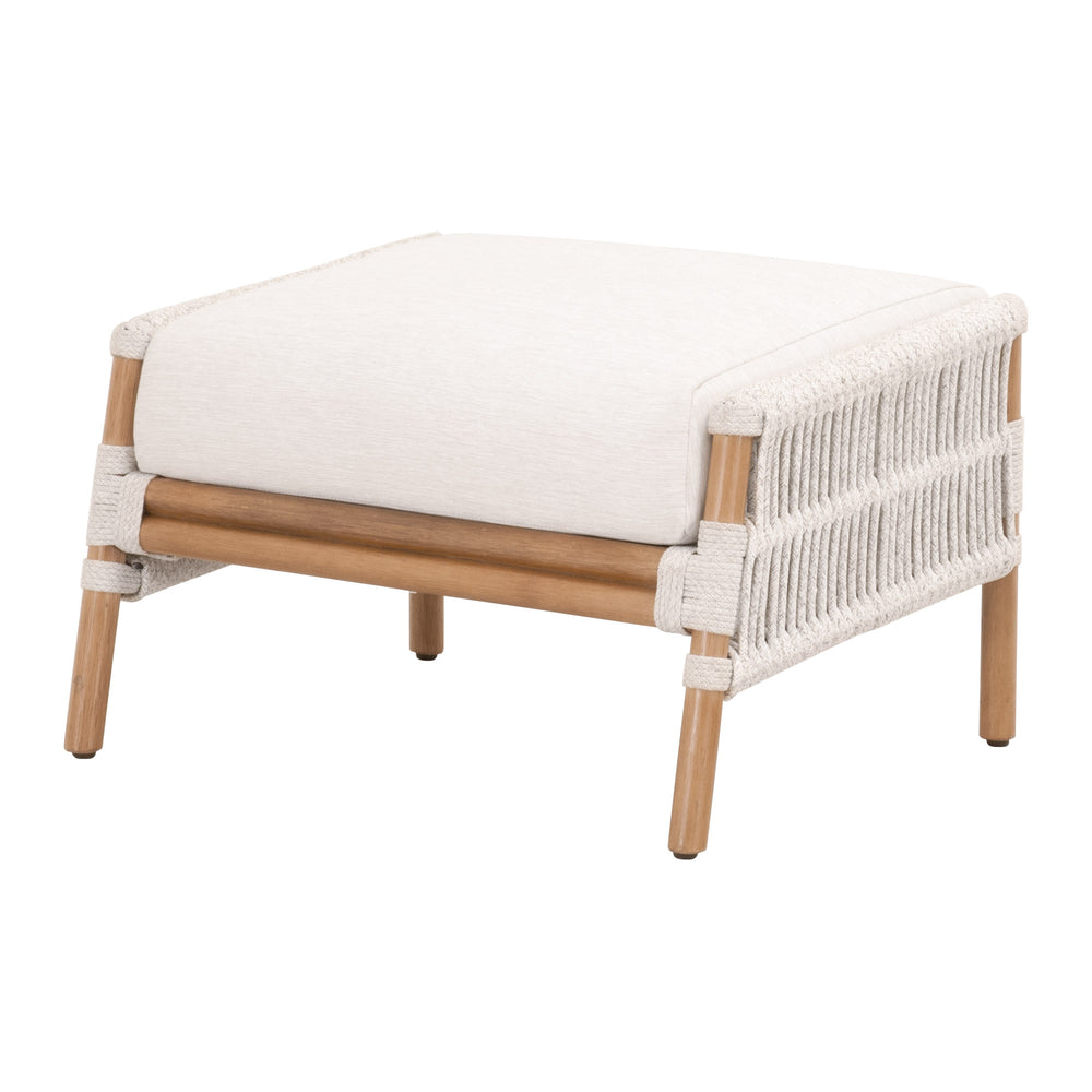 Essentials for Living Woven Bacara Footstool 6822FS.WHT/WHT/NR