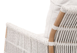 Essentials for Living Woven Bacara Footstool 6822FS.WHT/WHT/NR