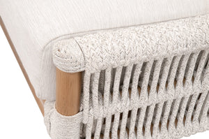 Essentials for Living Woven Bacara Footstool 6822FS.WHT/WHT/NR