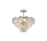 Bethel Chrome Chandelier in Steel & Crystal