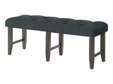 Industrial Charms Black Tufted Upholstered Bench
