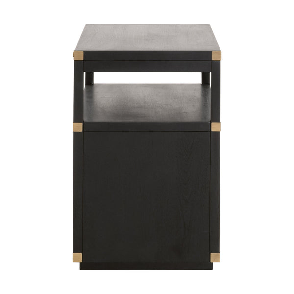 Essentials for Living Bradley 2-Drawer Nightstand 6131.B-BLK/BGLD