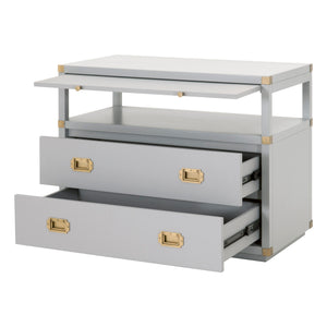 Essentials for Living Traditions Bradley 2-Drawer Nightstand 6131.DGR/BGLD