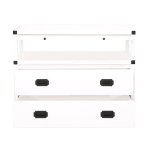 Essentials for Living Traditions Bradley 2-Drawer Nightstand 6131.WHT/BLK