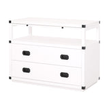 Essentials for Living Traditions Bradley 2-Drawer Nightstand 6131.WHT/BLK