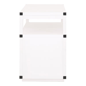 Essentials for Living Traditions Bradley 2-Drawer Nightstand 6131.WHT/BLK