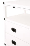 Essentials for Living Traditions Bradley 2-Drawer Nightstand 6131.WHT/BLK