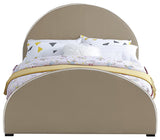 Brody Velvet / Engineered Wood / Foam Contemporary Beige Velvet Full Bed - 60.5" W x 83" D x 47.5" H