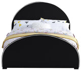 Brody Velvet / Engineered Wood / Foam Contemporary Black Velvet Full Bed - 60.5" W x 83" D x 47.5" H