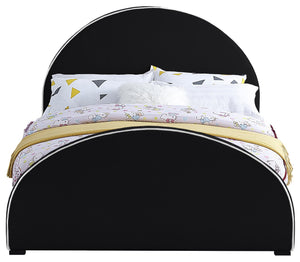 Brody Velvet / Engineered Wood / Foam Contemporary Black Velvet Queen Bed - 65.5" W x 88" D x 49" H