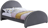 Brody Velvet / Engineered Wood / Foam Contemporary Grey Velvet Full Bed - 60.5" W x 83" D x 47.5" H