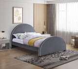 Brody Velvet / Engineered Wood / Foam Contemporary Grey Velvet King Bed - 80.5" W x 88" D x 50" H