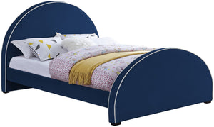 Brody Velvet / Engineered Wood / Foam Contemporary Navy Velvet King Bed - 80.5" W x 88" D x 50" H