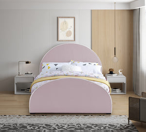Brody Velvet / Engineered Wood / Foam Contemporary Pink Velvet King Bed - 80.5" W x 88" D x 50" H