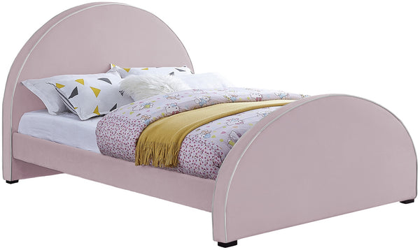 Brody Velvet / Engineered Wood / Foam Contemporary Pink Velvet Queen Bed - 65.5" W x 88" D x 49" H