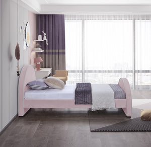 Brody Velvet / Engineered Wood / Foam Contemporary Pink Velvet Twin Bed - 44" W x 83" D x 39" H