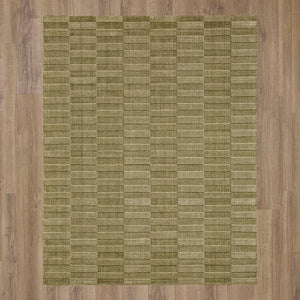 Karastan Rugs Broken Stripe Moss 9' x 12' Area Rug
