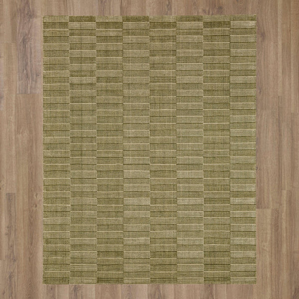 Karastan Rugs Broken Stripe Moss 9' x 12' Area Rug