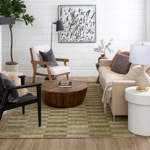 Karastan Rugs Broken Stripe Moss 8' x 10' Area Rug