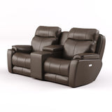 Southern Motion Showstopper 736-78-95P NL Transitional  Leather Zero Gravity Power Headrest Reclining Console Loveseat with SoCozi Massage 736-78-95P NL 957-18