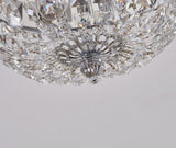 Bethel Chrome Flush Mount in Zinc & Crystal