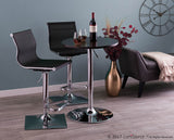 Adjustable Contemporary Bar Table in Black by LumiSource