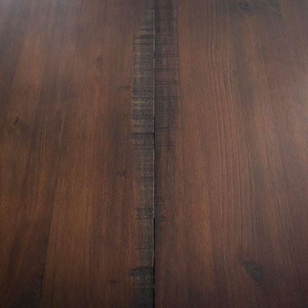 Walker Edison Farmhouse Dining Set Mahogany/Black