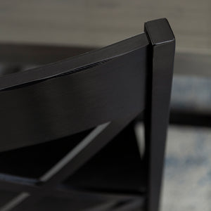 Walker Edison Farmhouse Dining Set Grey/Black